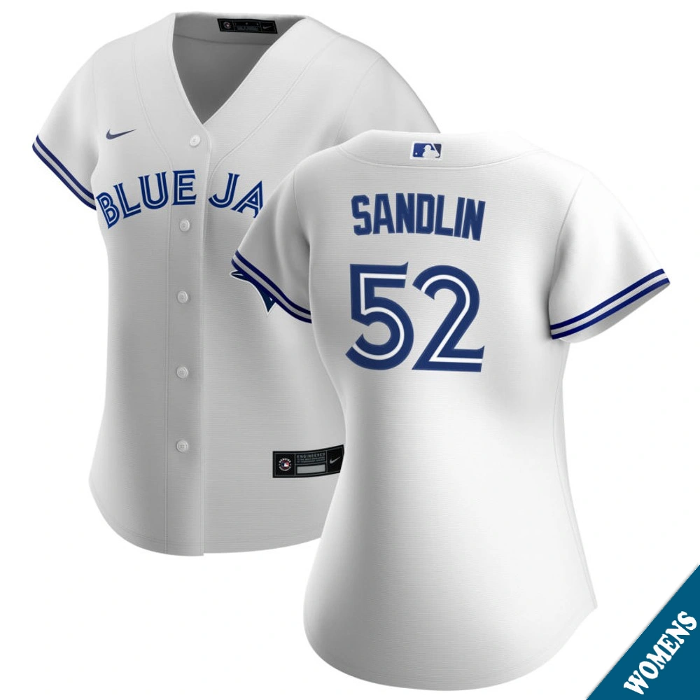Women's Toronto Blue Jays Nick Sandlin #52 Home White Replica Jersey