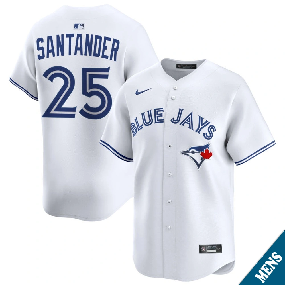 Men's Toronto Blue Jays Anthony Santander #25 Home White Limited Jersey