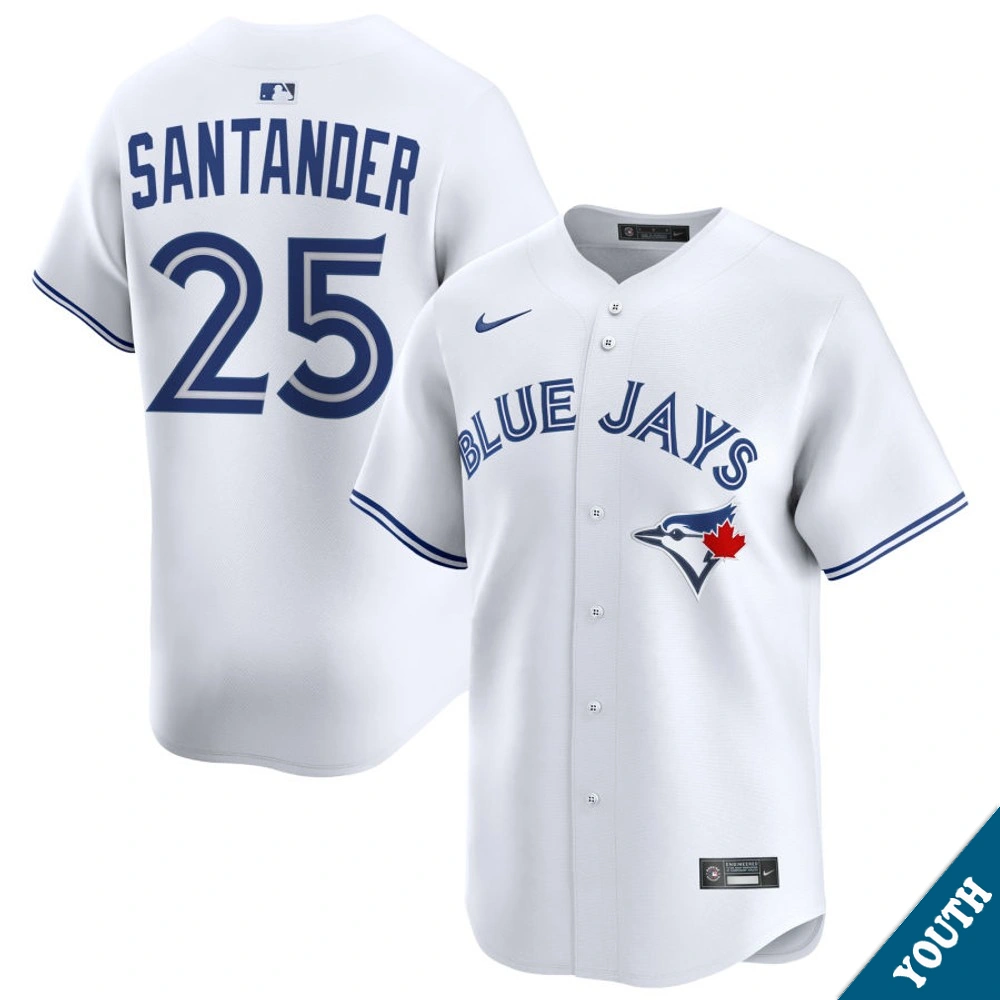Youth Toronto Blue Jays Anthony Santander #25 Home White Limited Jersey