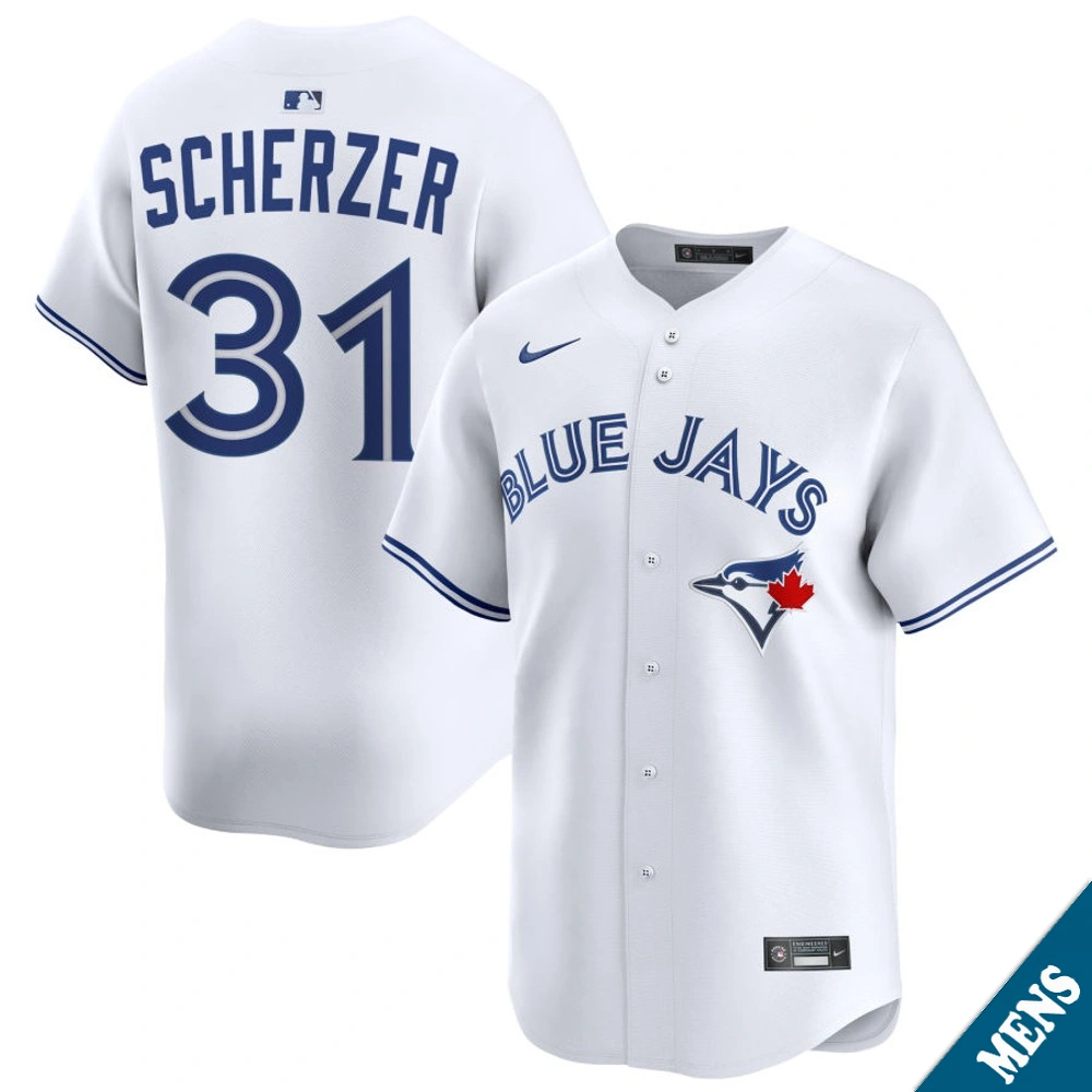 Men's Toronto Blue Jays Max Scherzer #31 Home White Limited Jersey