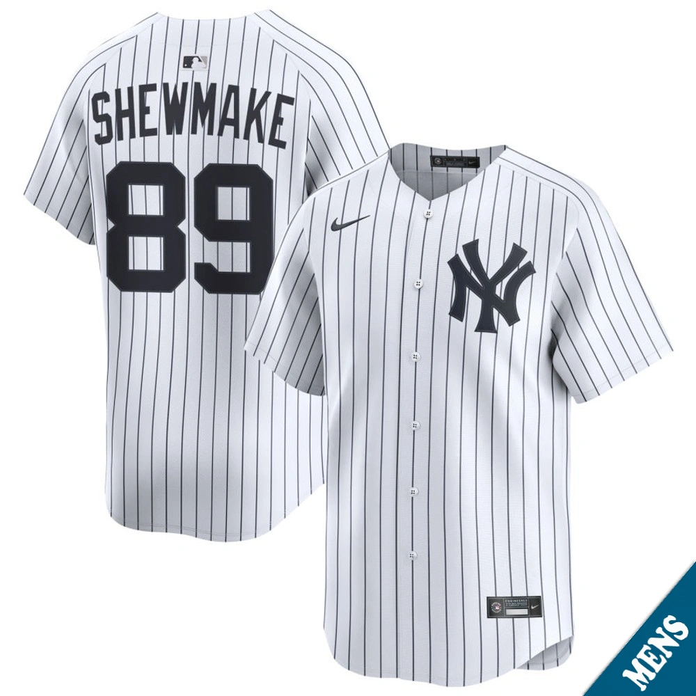 Men's New York Yankees Braden Shewmake #89 Home White Limited Jersey