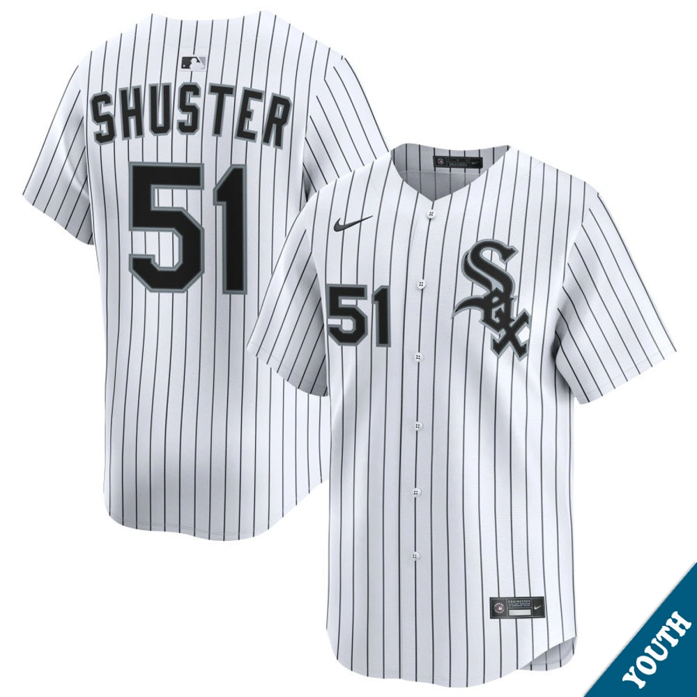 Youth Chicago White Sox Jared Shuster #51 Home White Limited Jersey Youth Chicago White Sox Jared Shuster #51 Home White Limited Jersey