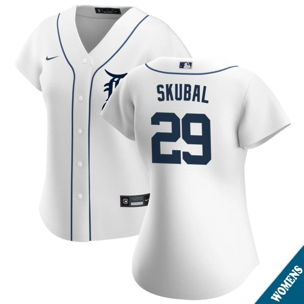 Women's Detroit Tigers Tarik Skubal #29 Home White Replica Jersey