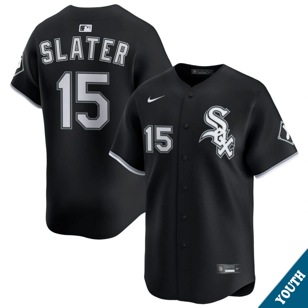 Youth Chicago White Sox Austin Slater #15 Black Alternate Limited Jersey Youth Chicago White Sox Austin Slater #15 Black Alternate Limited Jersey