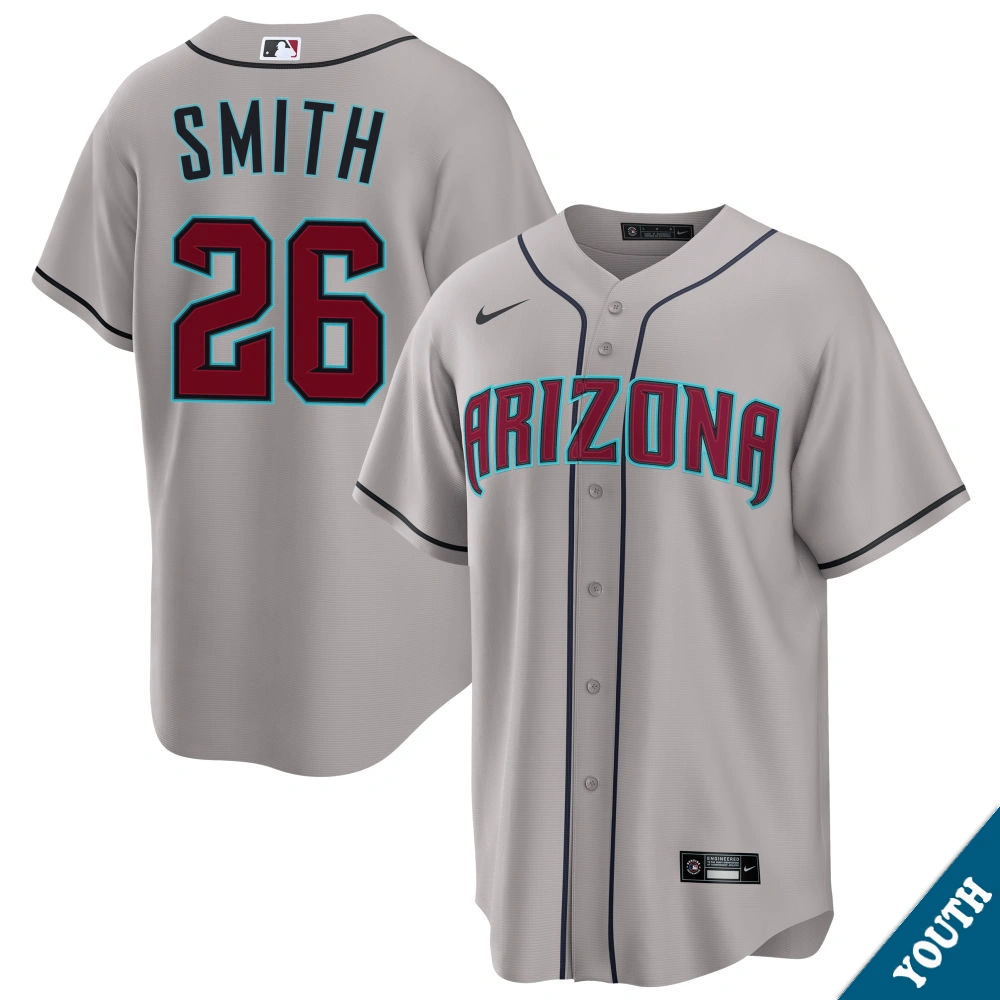 Youth Arizona Diamondbacks Pavin Smith #26 Gray Road Replica Jersey Youth Arizona Diamondbacks Pavin Smith #26 Gray Road Replica Jersey