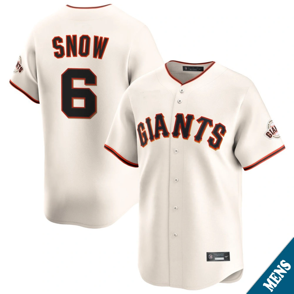 Men's San Francisco Giants JT Snow #6 Home Cream Limited Former Player‌ Jersey