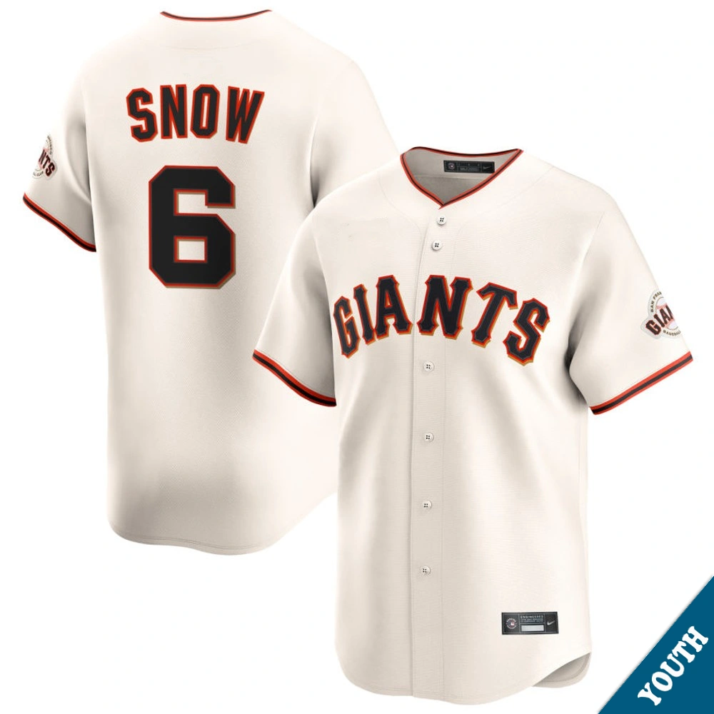 Youth San Francisco Giants JT Snow #6 Home Cream Limited Former Player‌ Jersey