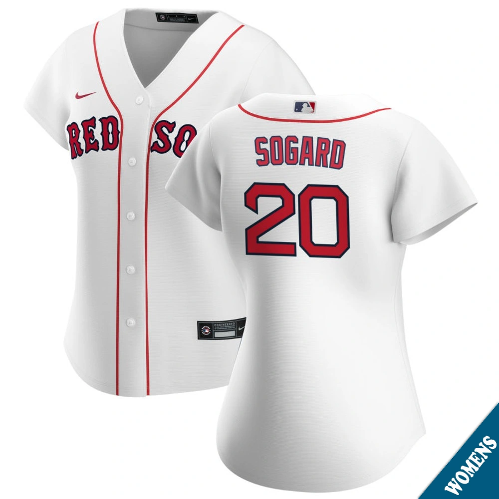 Women's Boston Red Sox Nick Sogard #20 Home White Replica Jersey Women's Boston Red Sox Nick Sogard #20 Home White Replica Jersey