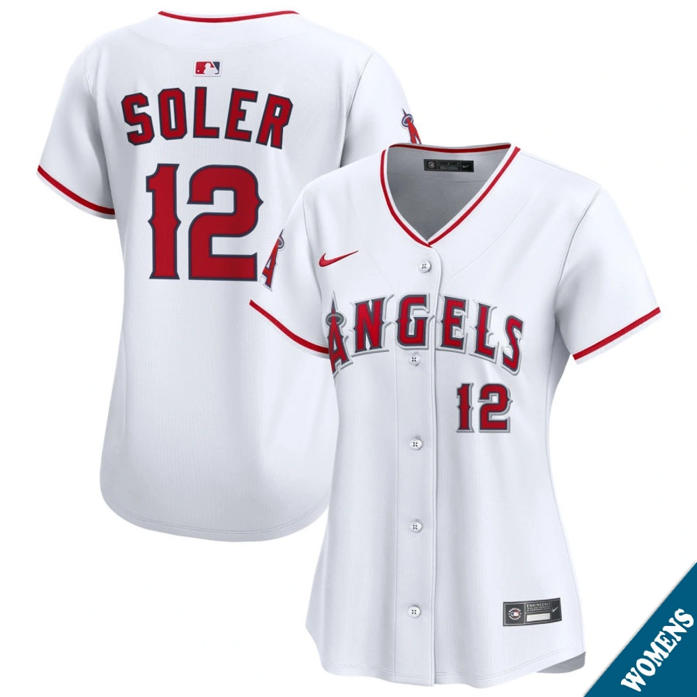 Women's Los Angeles Angels Jorge Soler #12 Home White Limited Jersey