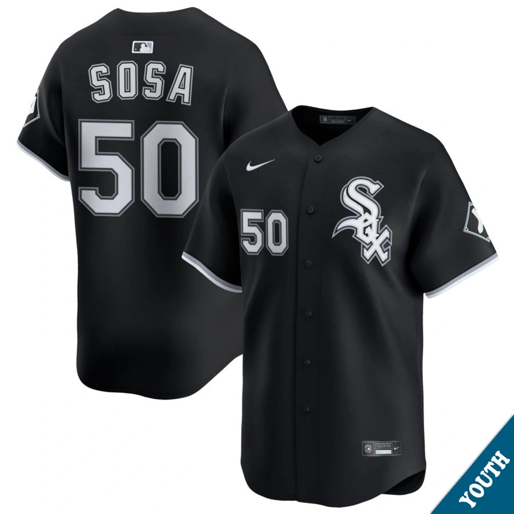 Youth Chicago White Sox Lenyn Sosa #50 Black Alternate Limited Jersey