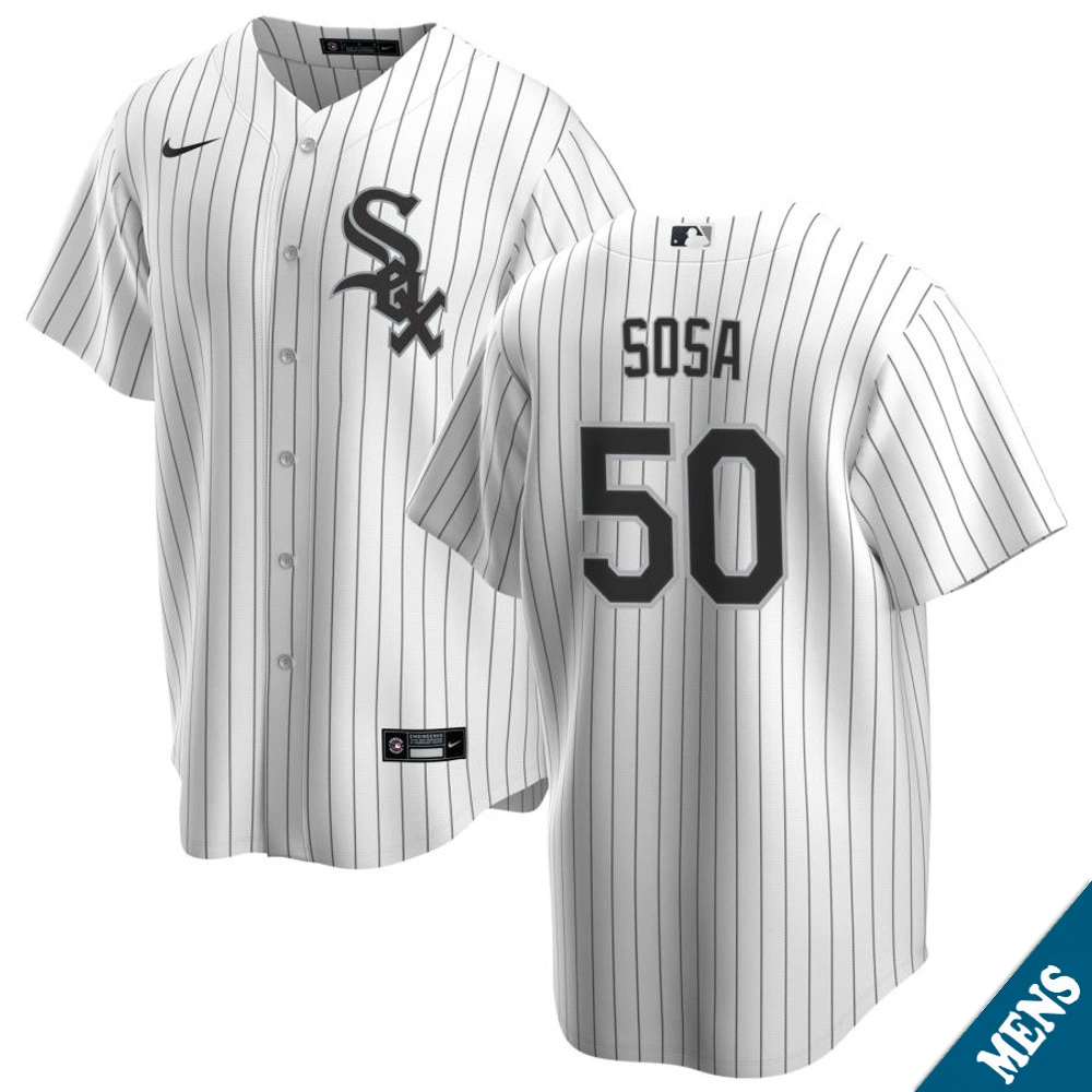 Men's Chicago White Sox Lenyn Sosa #50 Home White Replica Jersey Men's Chicago White Sox Lenyn Sosa #50 Home White Replica Jersey