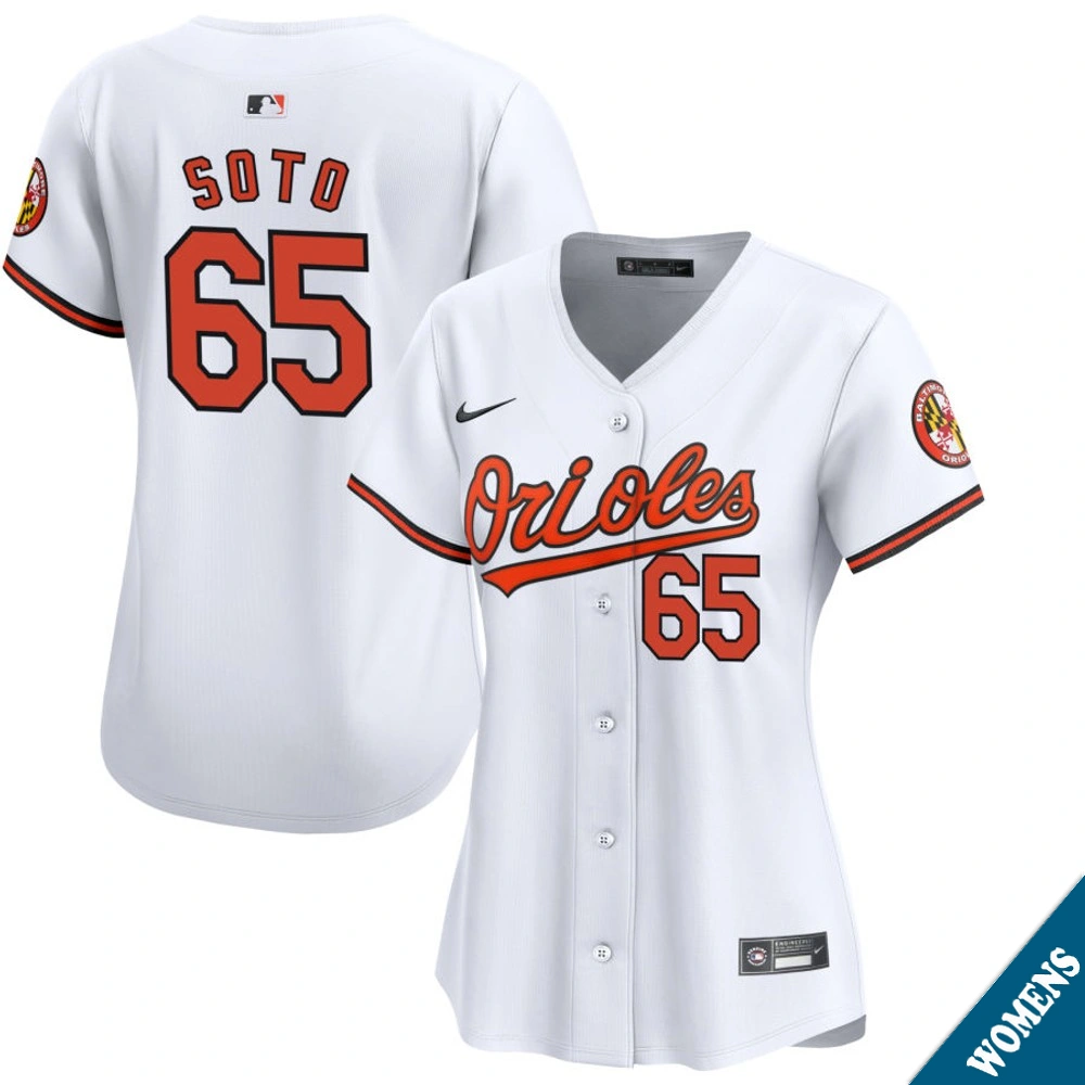 Women's Baltimore Orioles Gregory Soto #65 Home White Limited Jersey Women's Baltimore Orioles Gregory Soto #65 Home White Limited Jersey