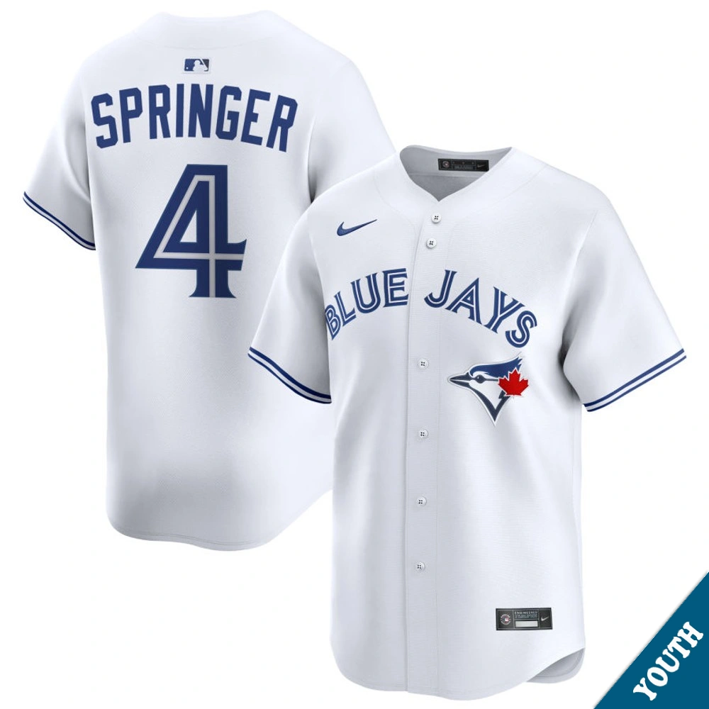 Youth Toronto Blue Jays George Springer #4 Home White Limited Jersey