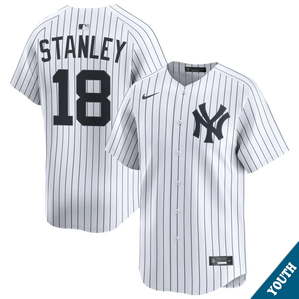 Youth New York Yankees Mike Stanley #18 Home White Limited Former Player‌ Jersey