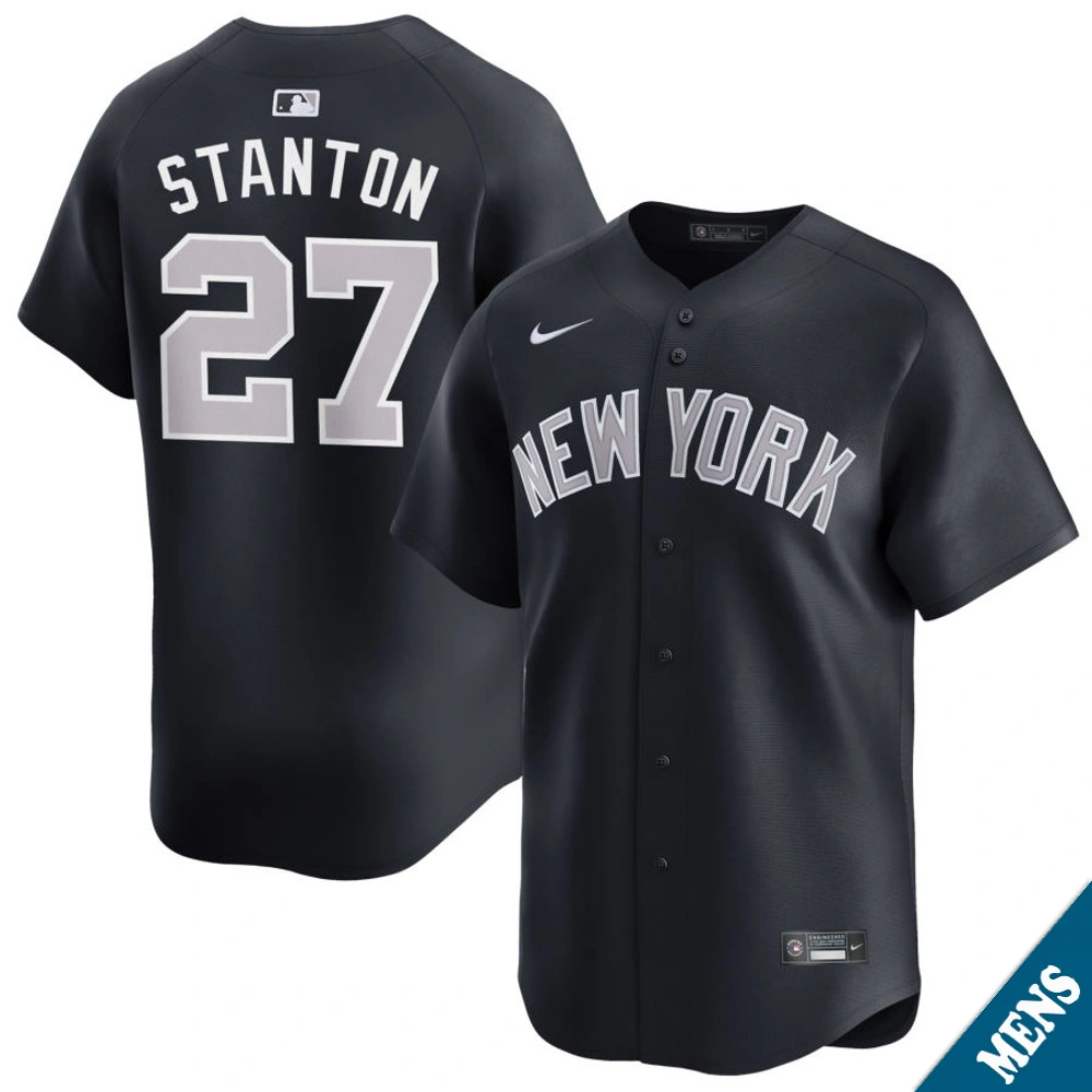 Men's New York Yankees Giancarlo Stanton #27 Navy Alternate Limited Jersey