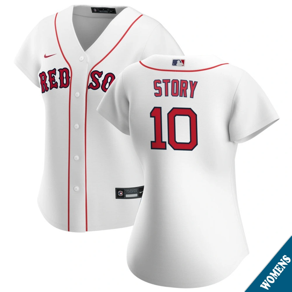Women's Boston Red Sox Trevor Story #10 Home White Replica Jersey Women's Boston Red Sox Trevor Story #10 Home White Replica Jersey