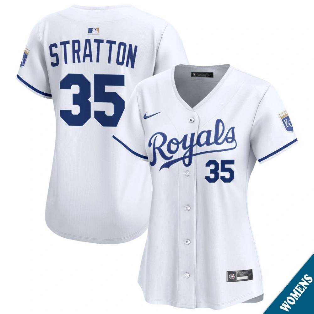 Women's Kansas City Royals Chris Stratton #35 Home White Limited Jersey