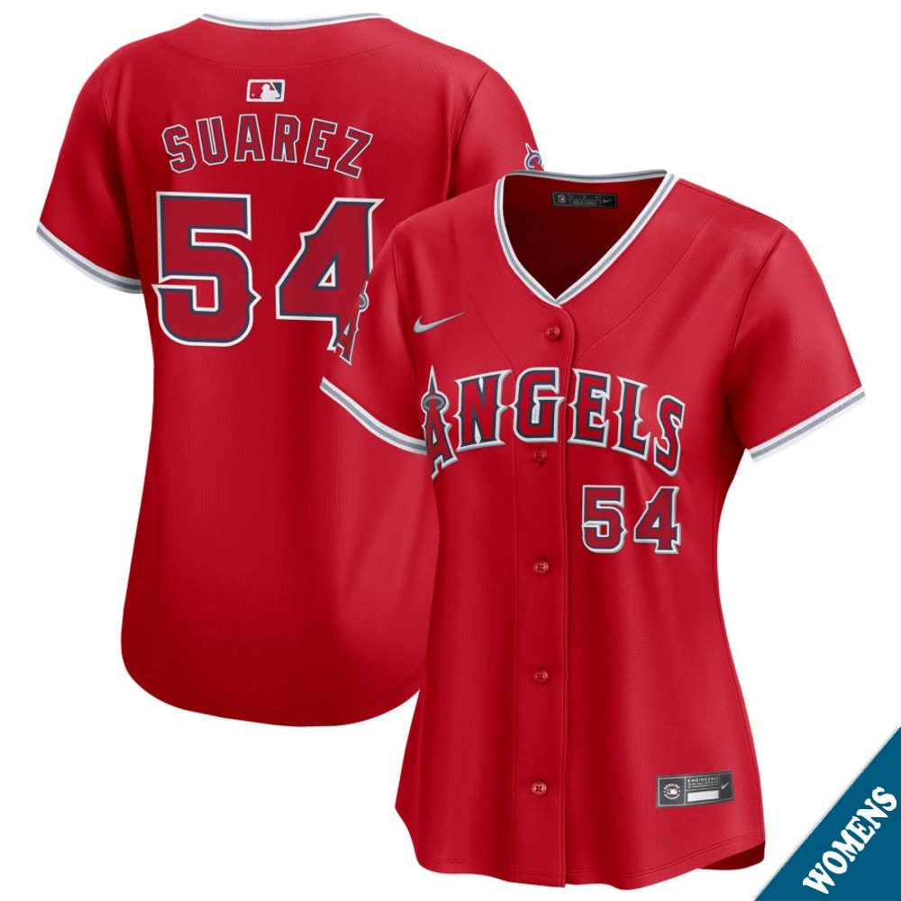 Women's Los Angeles Angels Jose Suarez #54 Red Alternate Limited Jersey