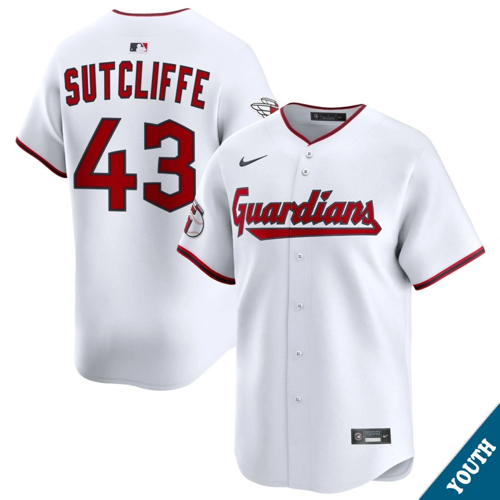 Youth Cleveland Guardians Rick Sutcliffe #43 Home White Limited Former Player‌ Jersey