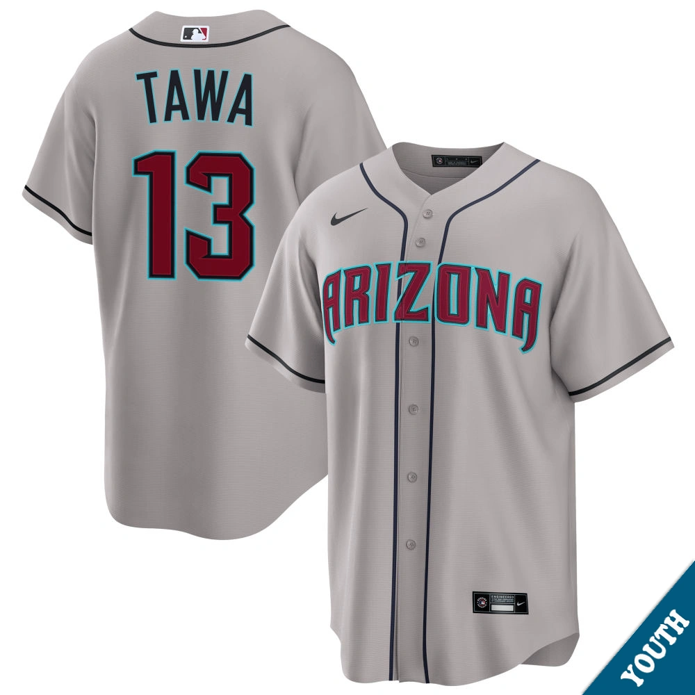 Youth Arizona Diamondbacks Tim Tawa #13 Gray Road Replica Jersey