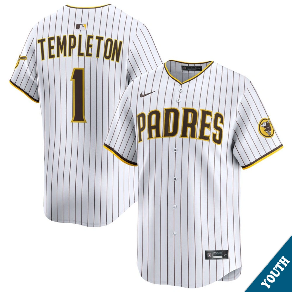 Youth San Diego Padres Garry Templeton #1 Home White Limited Former Player‌ Jersey