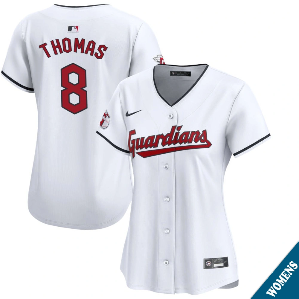 Women's Cleveland Guardians Lane Thomas #8 Home White Limited Jersey