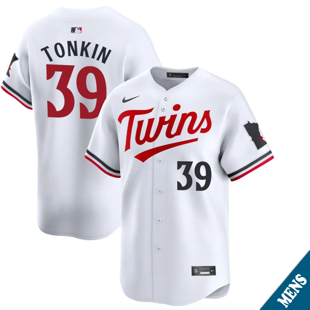 Men's Minnesota Twins Michael Tonkin #39 Home White Limited Jersey