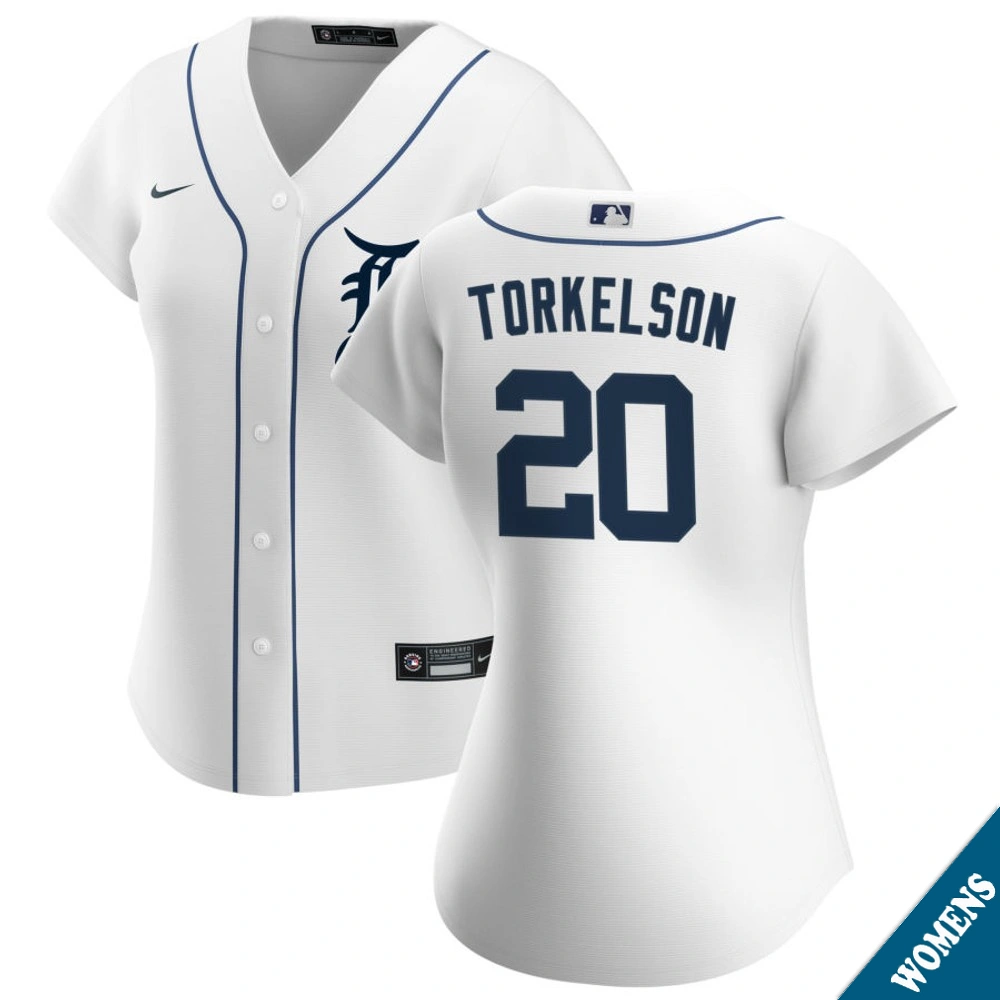 Women's Detroit Tigers Spencer Torkelson #20 Home White Replica Jersey