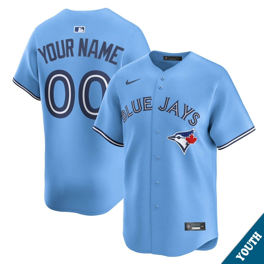Youth Toronto Blue Jays Custom Light Blue Alternate Limited Jersey