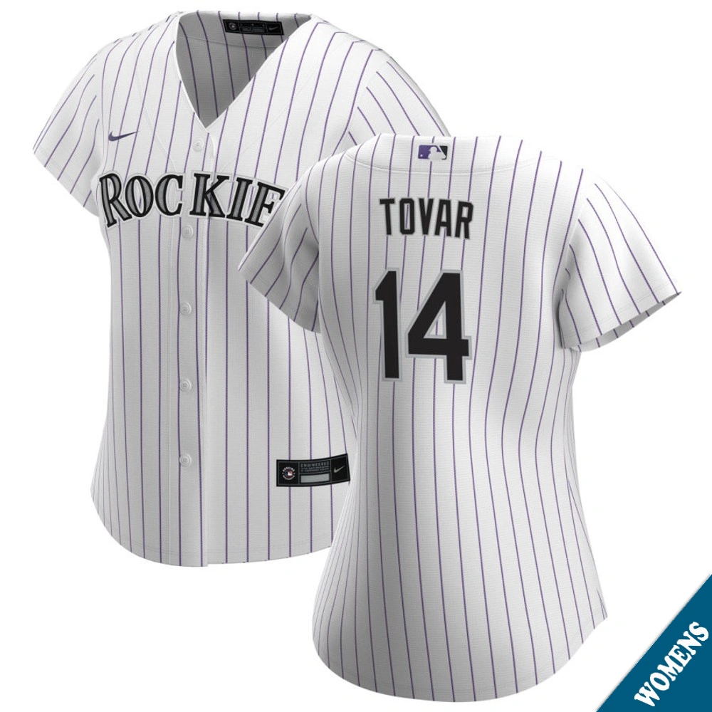Women's Colorado Rockies Ezequiel Tovar #14 Home White Replica Jersey