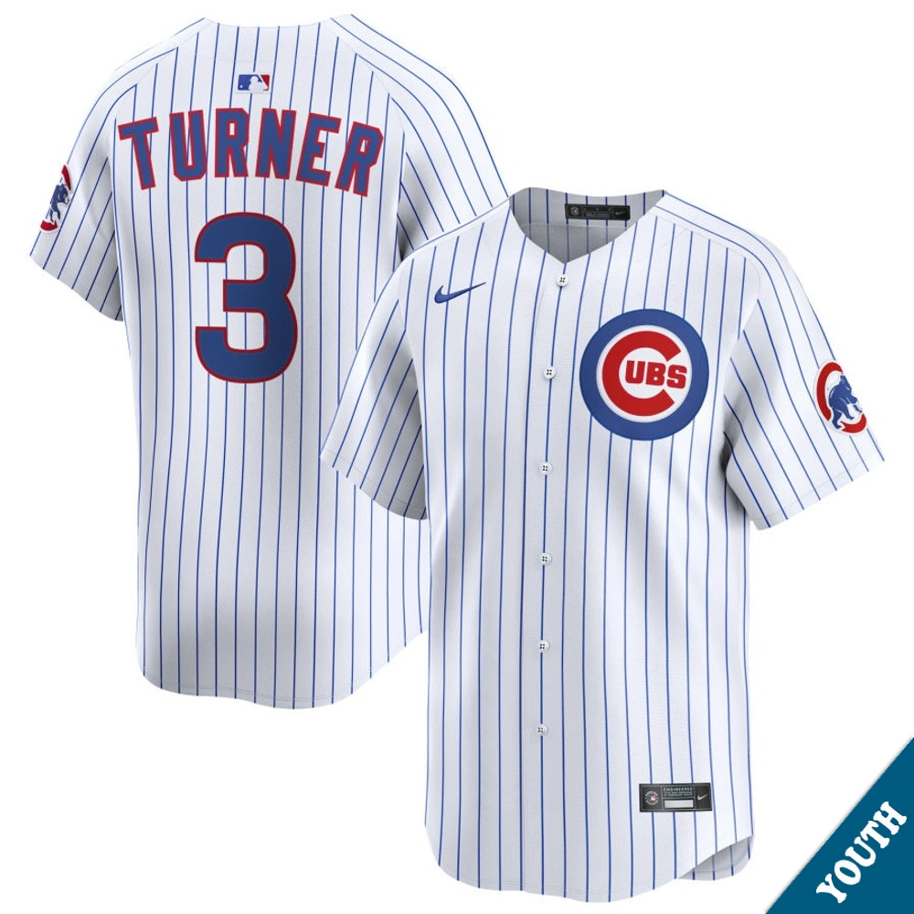 Youth Chicago Cubs Justin Turner #3 Home White Limited Jersey