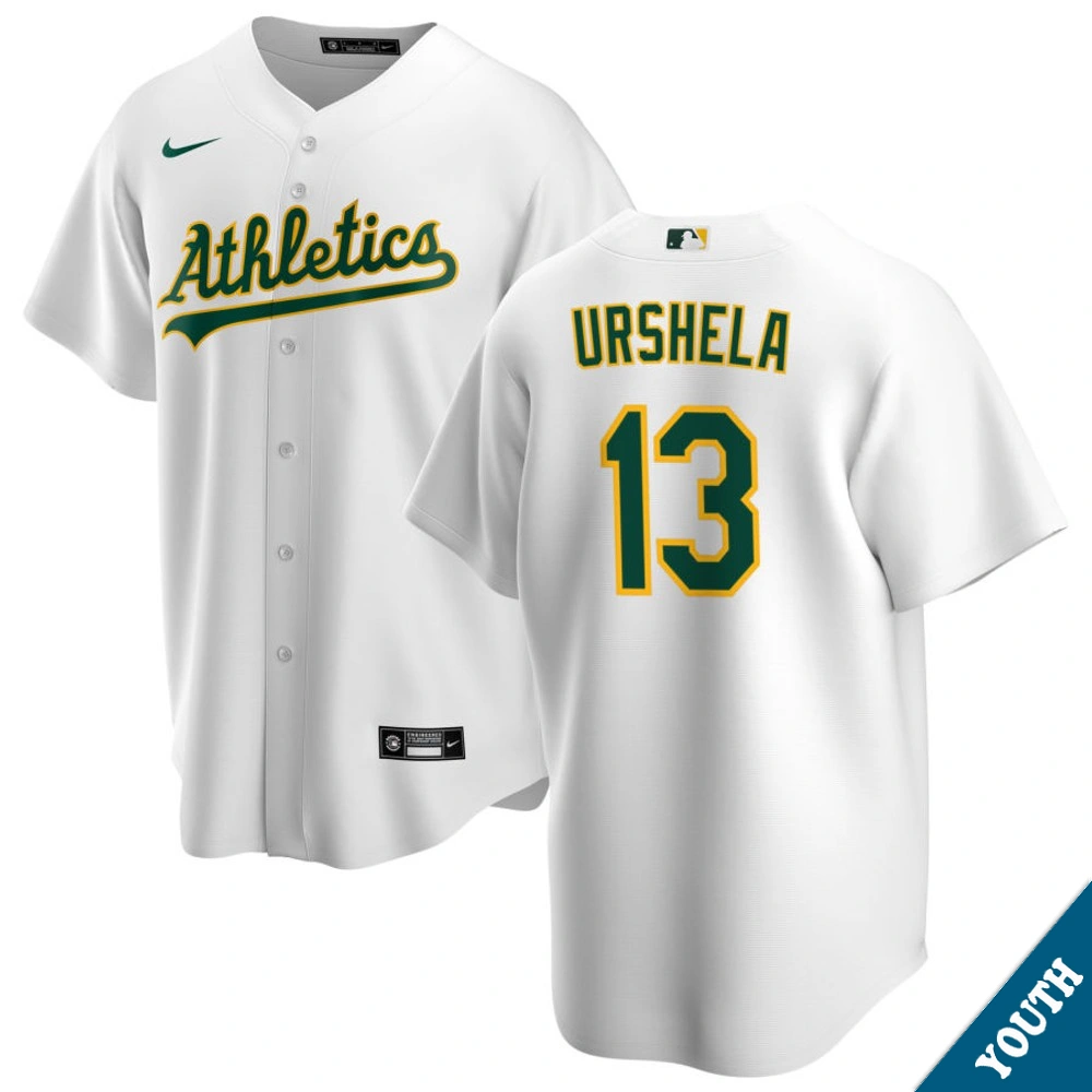 Youth Athletics Gio Urshela #13 Home White Replica Jersey