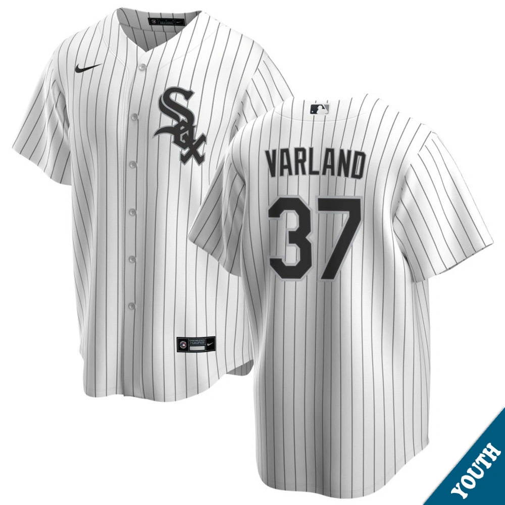 Youth Chicago White Sox Gus Varland #37 Home White Replica Jersey Youth Chicago White Sox Gus Varland #37 Home White Replica Jersey