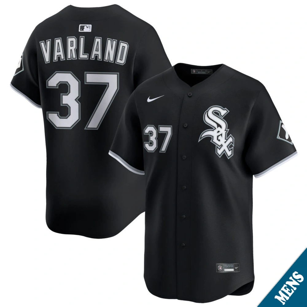 Men's Chicago White Sox Gus Varland #37 Black Alternate Limited Jersey Men's Chicago White Sox Gus Varland #37 Black Alternate Limited Jersey
