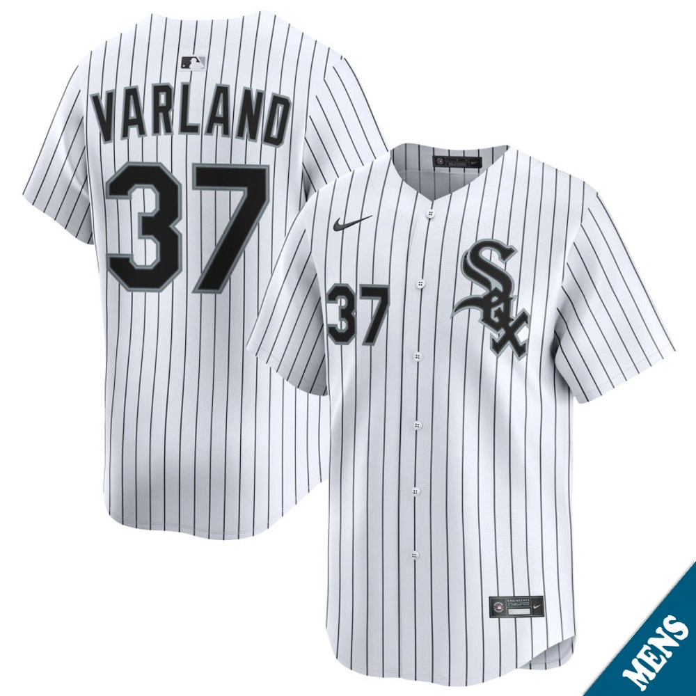 Men's Chicago White Sox Gus Varland #37 Home White Limited Jersey