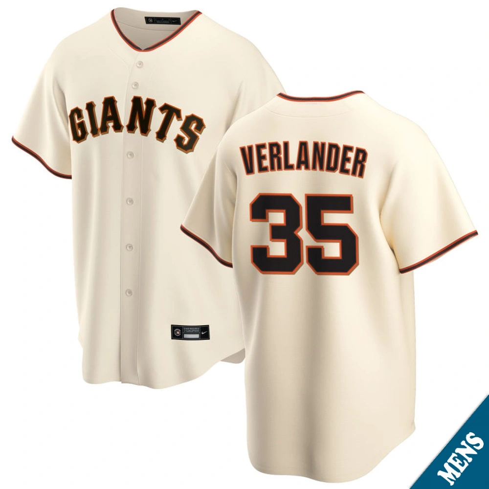 Men's San Francisco Giants Justin Verlander #35 Home Cream Replica Jersey