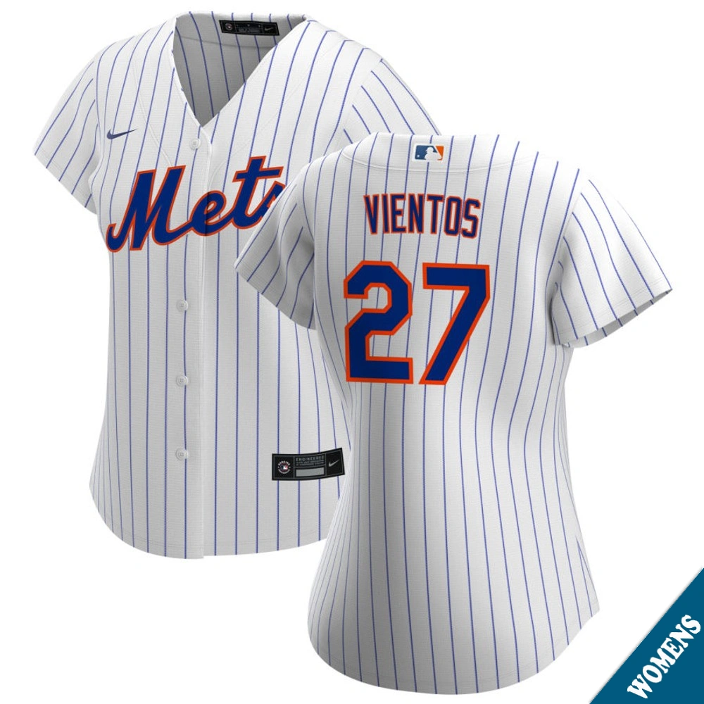 Women's New York Mets Mark Vientos #27 Home White Replica Jersey