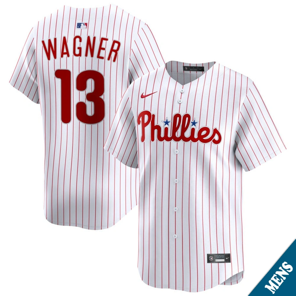 Men's Philadelphia Phillies Billy Wagner #13 Home White Limited Former Player‌ Jersey