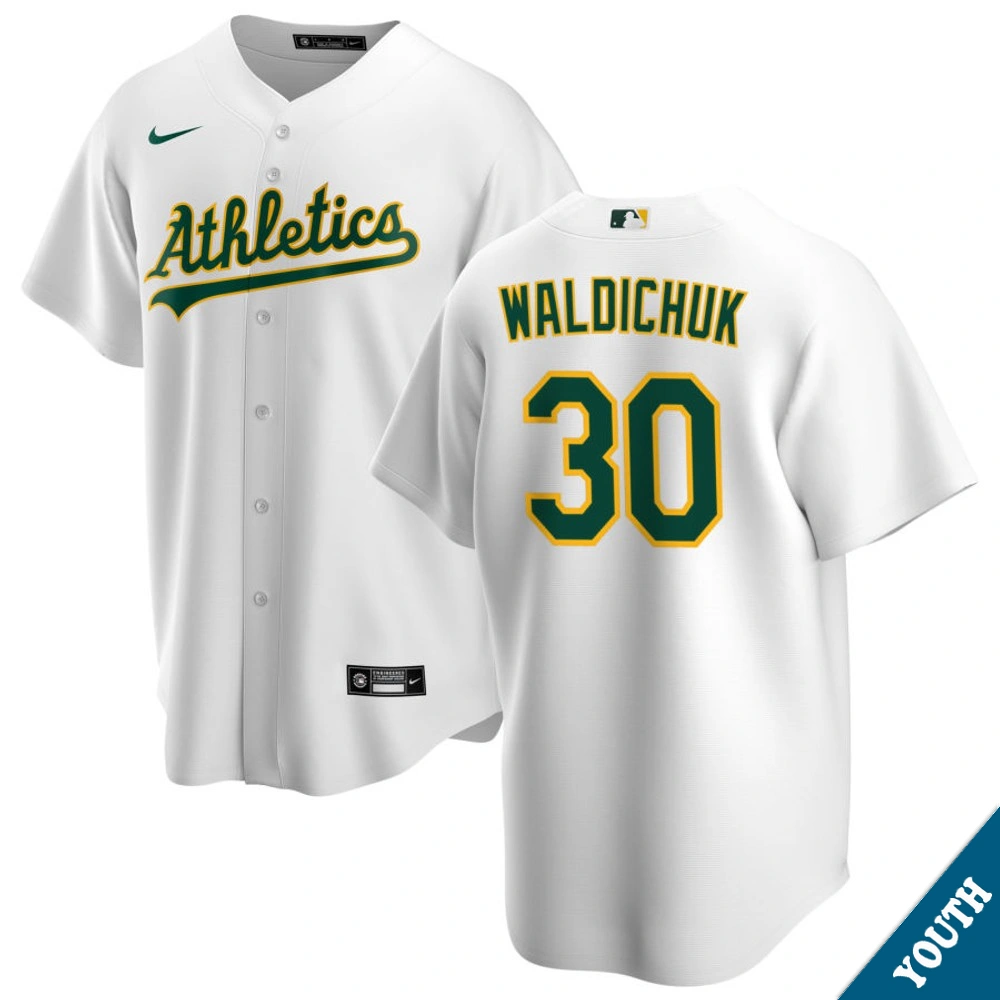 Youth Athletics Ken Waldichuk #30 Home White Replica Jersey