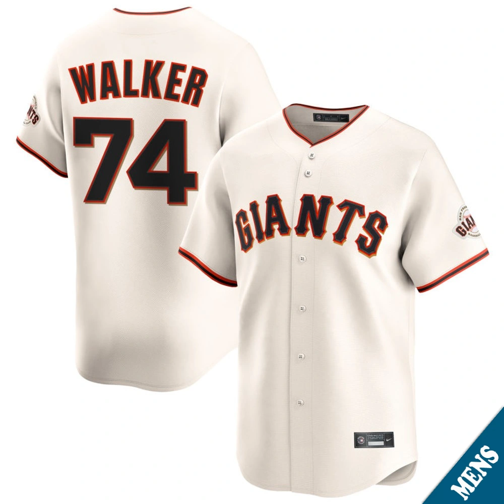 Men's San Francisco Giants Ryan Walker #74 Home Cream Limited Jersey