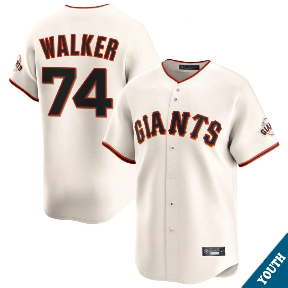 Youth San Francisco Giants Ryan Walker #74 Home Cream Limited Jersey
