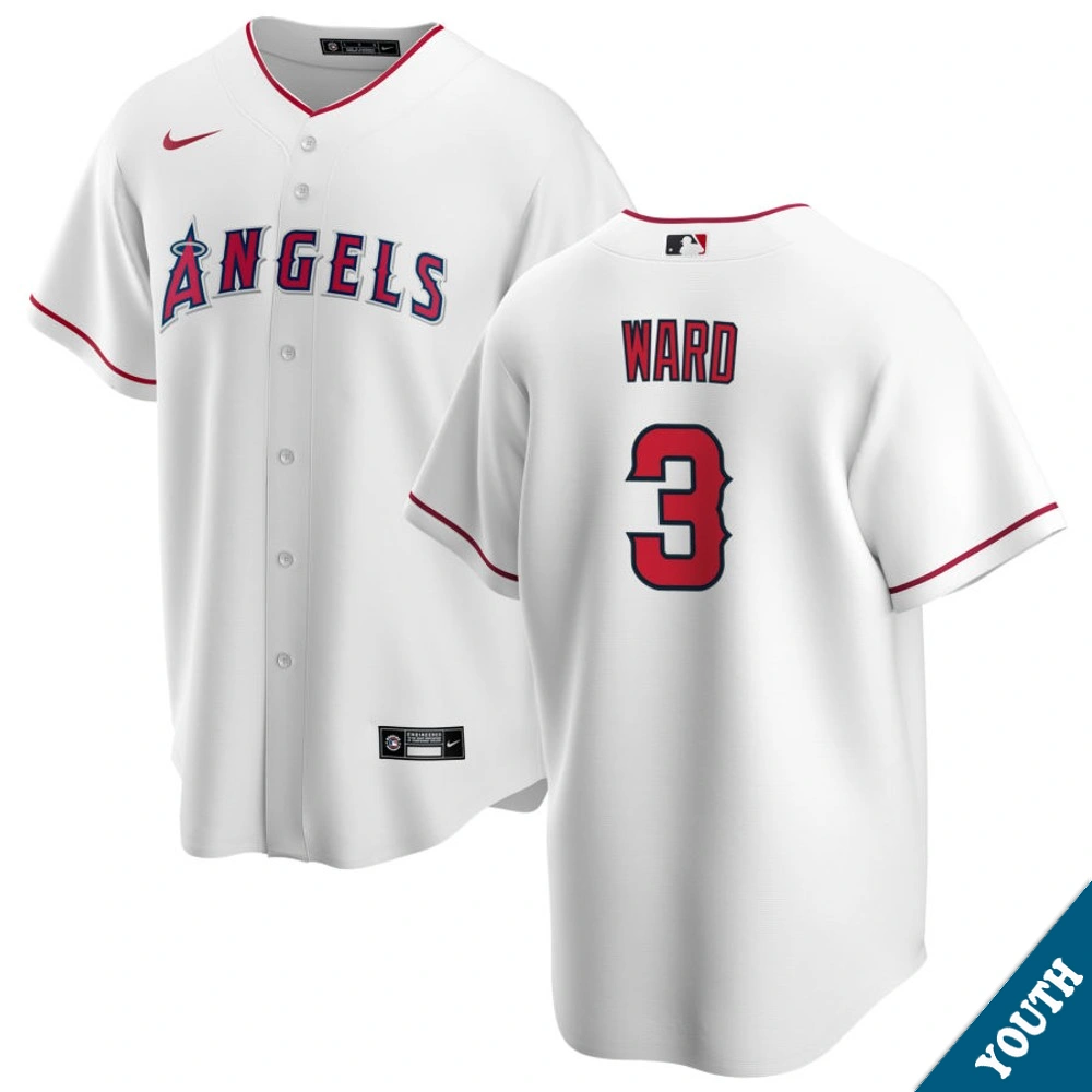 Youth Los Angeles Angels Taylor Ward #3 Home White Replica Jersey