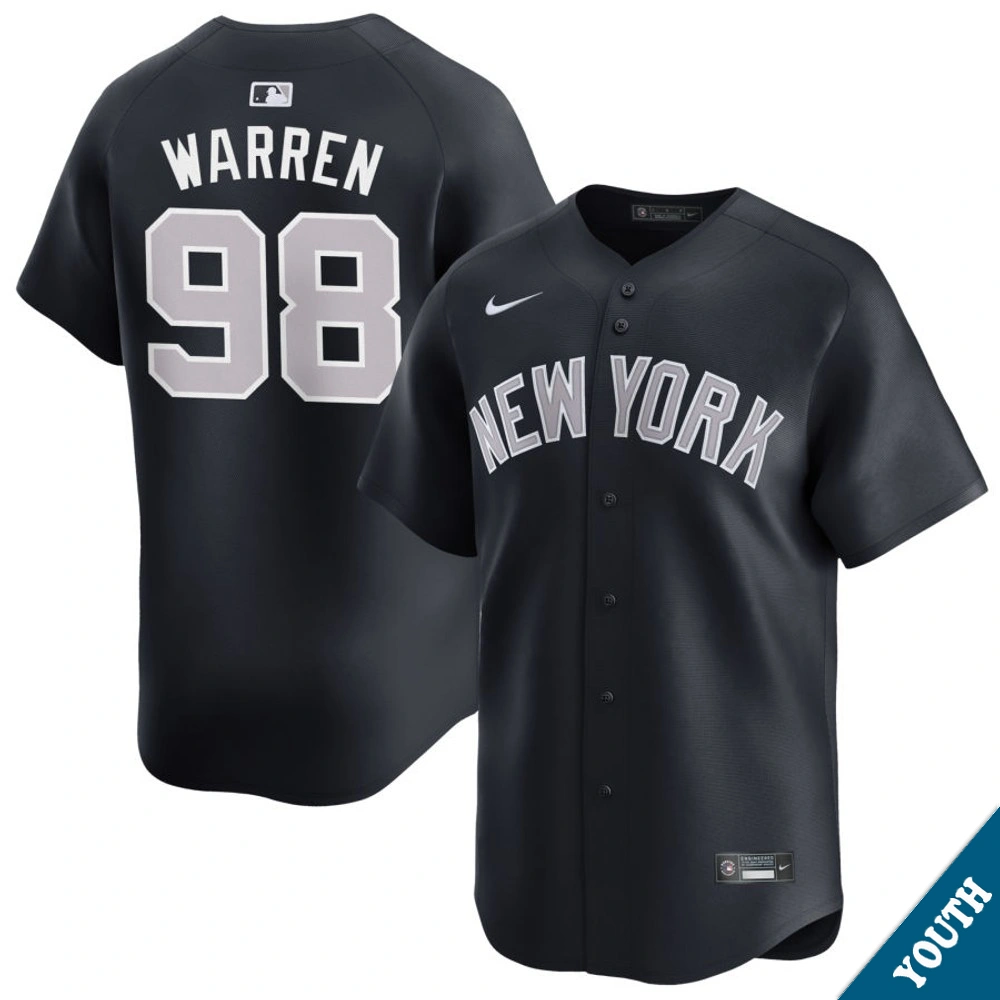 Youth New York Yankees Will Warren #98 Navy Alternate Limited Jersey