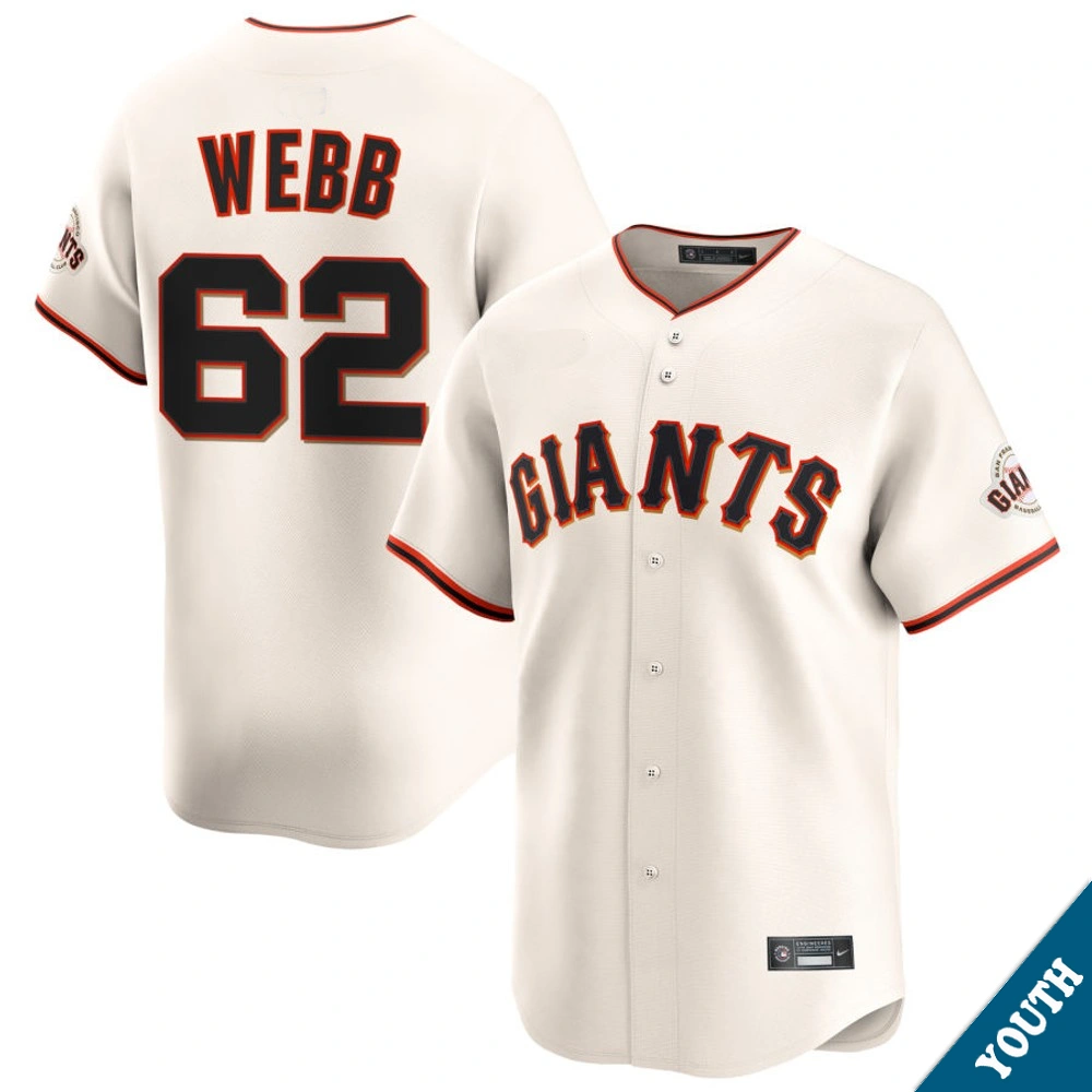 Youth San Francisco Giants Logan Webb #62 Home Cream Limited Jersey