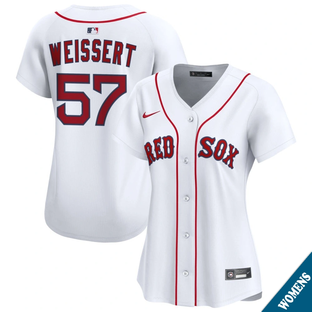Women's Boston Red Sox Greg Weissert #57 Home White Limited Jersey Women's Boston Red Sox Greg Weissert #57 Home White Limited Jersey