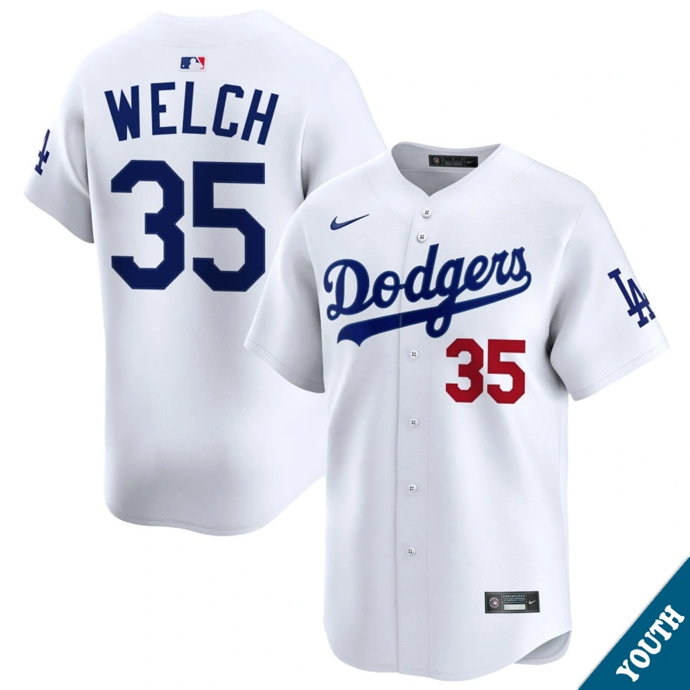 Youth Los Angeles Dodgers Bob Welch #35 Home White Limited Former Player‌ Jersey