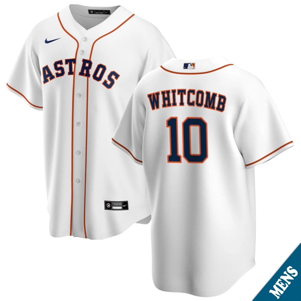 Men's Houston Astros Shay Whitcomb #10 Home White Replica Jersey