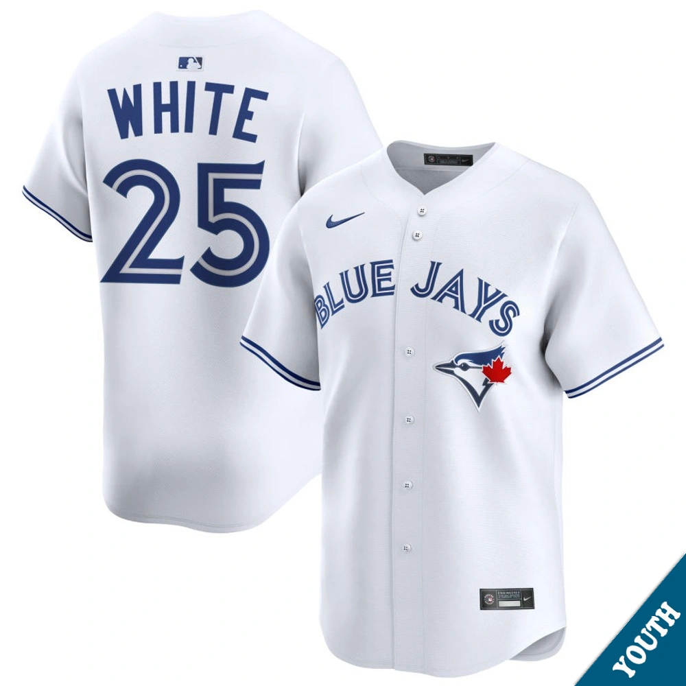 Youth Toronto Blue Jays Devon White #25 Home White Limited Former Player‌ Jersey