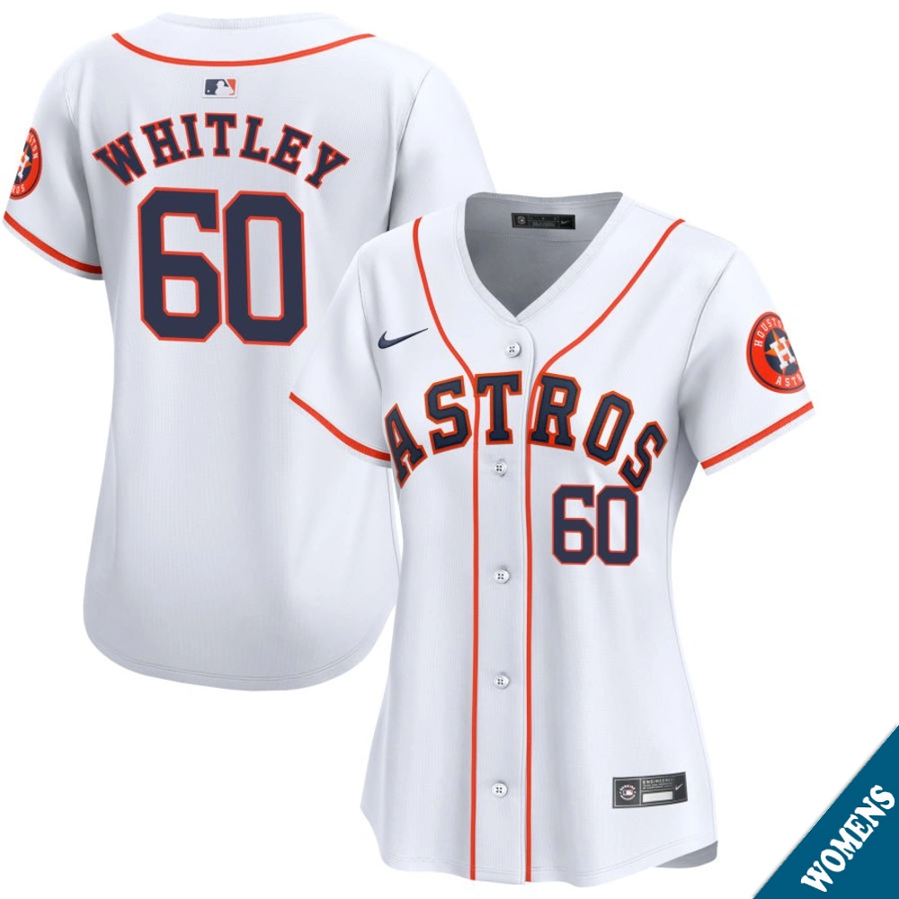 Women's Houston Astros Forrest Whitley #60 Home White Limited Jersey