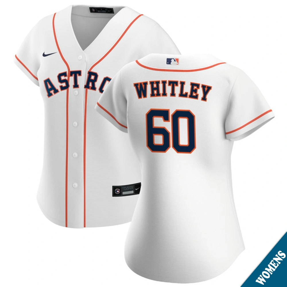 Women's Houston Astros Forrest Whitley #60 Home White Replica Jersey